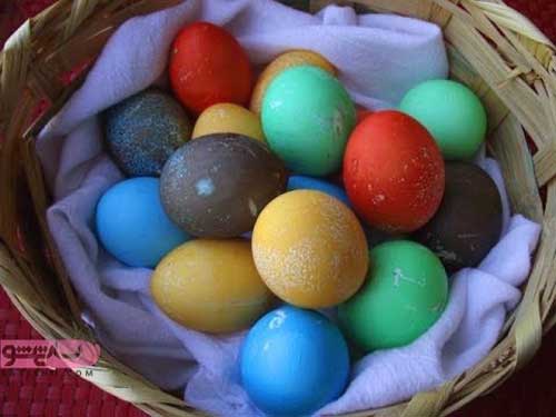 نقاشی روی تخم مرغ برای سفره هفت سین