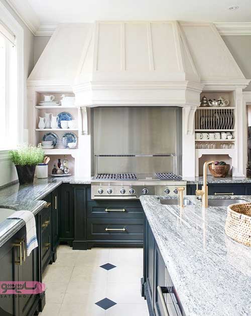 هود اشپزخانه با دیزاین سیاه و سفید