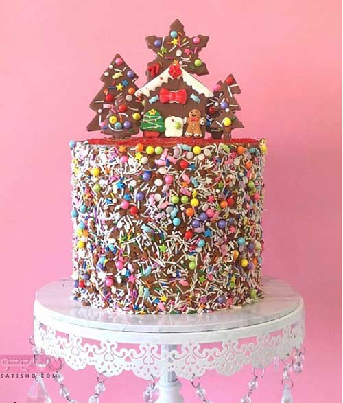 مدل های تزیین کیک با دراژه و شکلات های رنگی