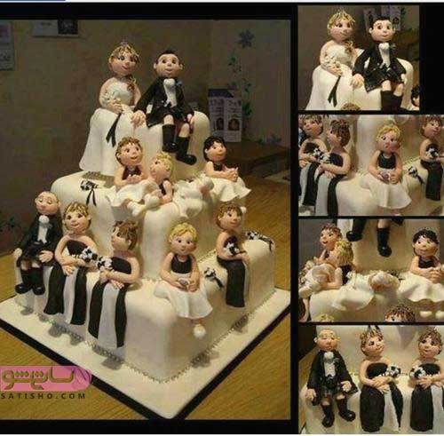 ایده بسیار خلاقانه و شیک برای تزیین کیک عروسی