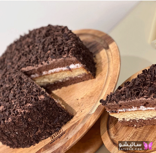 عکس تزیین زیبای کیک شکلاتی
