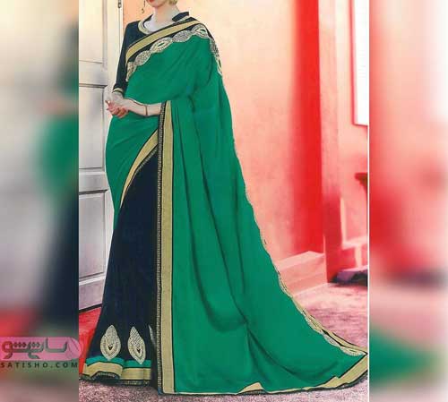 عکس هایی از مدل لباس هندی سبز رنگ