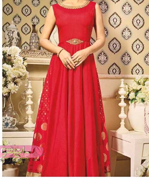 عکس لباس عروس هندی 2022 قرمز رنگ