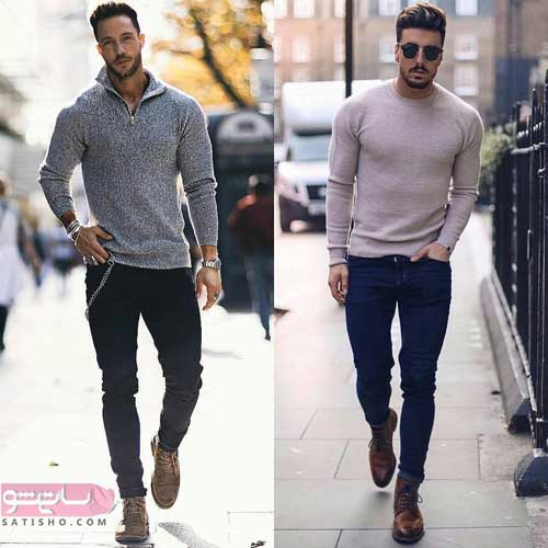 لباس مردانه با رنگ روشن و کفش شیک