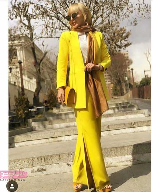 مدل کت شلوار رسمی زردرنگ برای تابستان 98