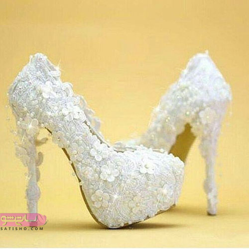 طرح زیبایی کفش عروس درخشان و شیک