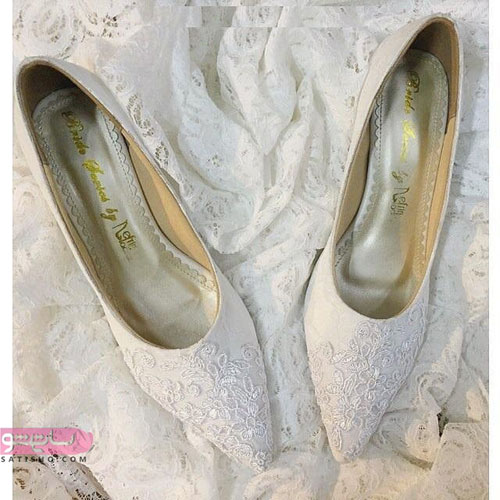 نمونه جدید کفش عروس بدون پاشنه