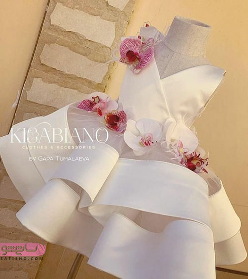 جدیدترین لباس عروس بچه گانه پرنسسی بچه گانه دختر با طرح گل