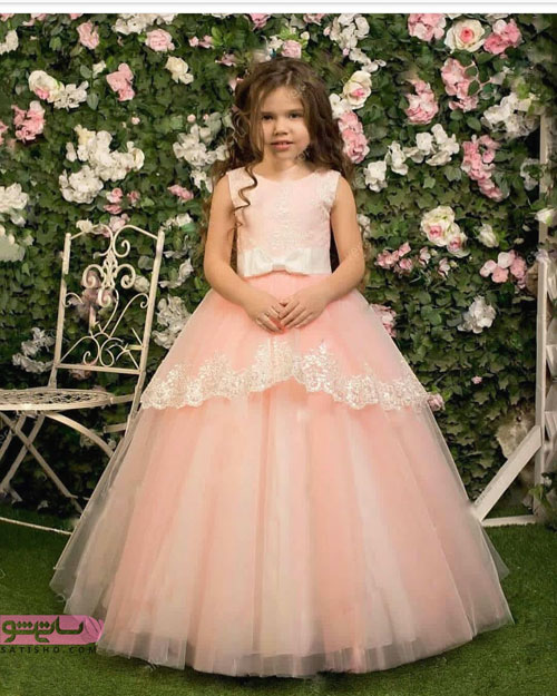 زیباترین مدل لباس مجلسی صورتی برای دختر بچه ها