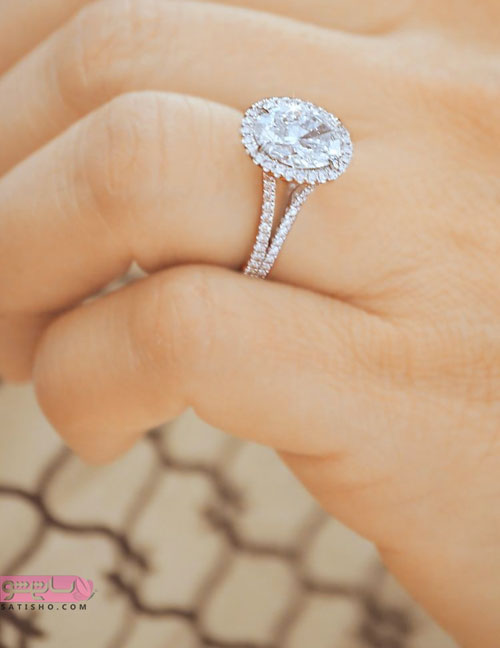 نمونه شیک حلقه ازدواج طرح الماس