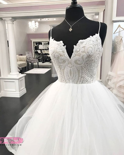  لباس عروس پرنسسی کوتاه 2019