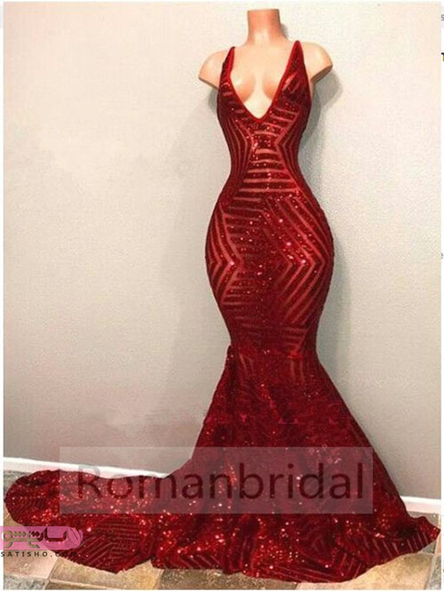 جدیدترین مدلهای لباس شب قرمز رنگ 1401