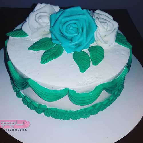 کیک هاي تولد زیبا باطرح گل رز 