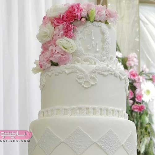 ایده زیبا کیک سالگرد ازدواج با طرح گل
