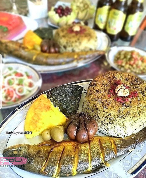 تزیین فوق العاده زیبای سفره غذای ایرانی