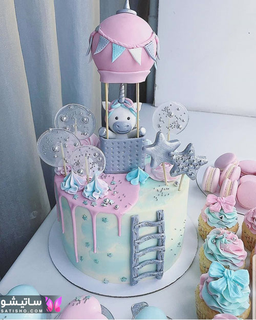 نمونه کیک جشن تولد کودکانه