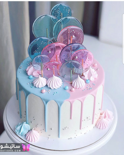 تزیین کیک عروسی با خامه رنگی