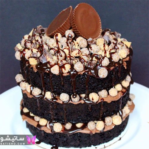 کیک تولد شکلاتی قلب