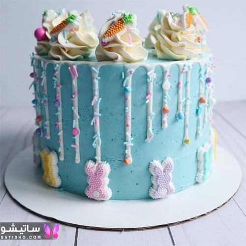 مدل کیک تولد خامه ای خانگی