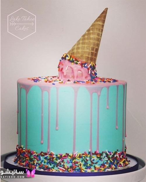 تزیین فانتزی کیک تولد دخترانه 