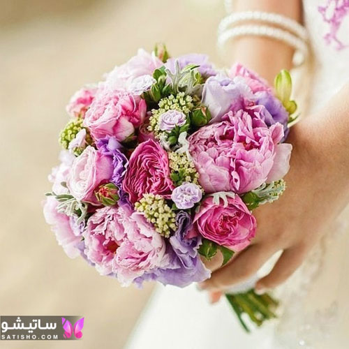 عکس دسته گل عروس تزیین شده