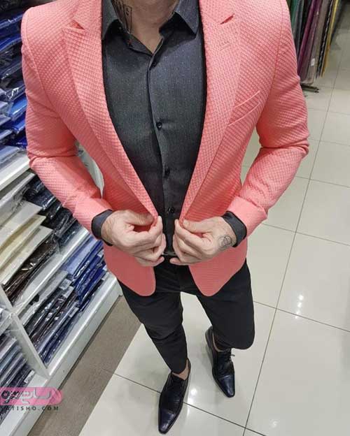 مدل کت مردانه رنگ روشن جذاب و شیک