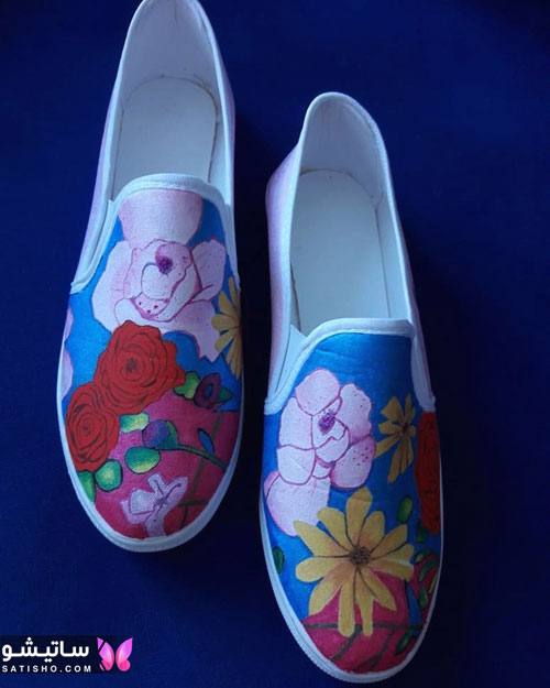 ایده های فانتزی دخترونه مخصوص نقاشی روی کفش