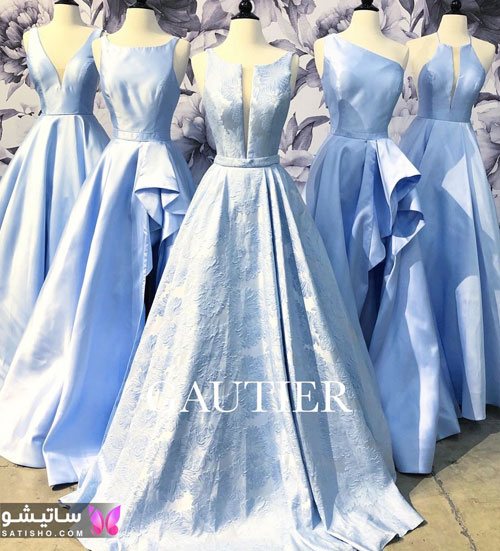 مدل های لباس مجلسی بلند رنگ آبی