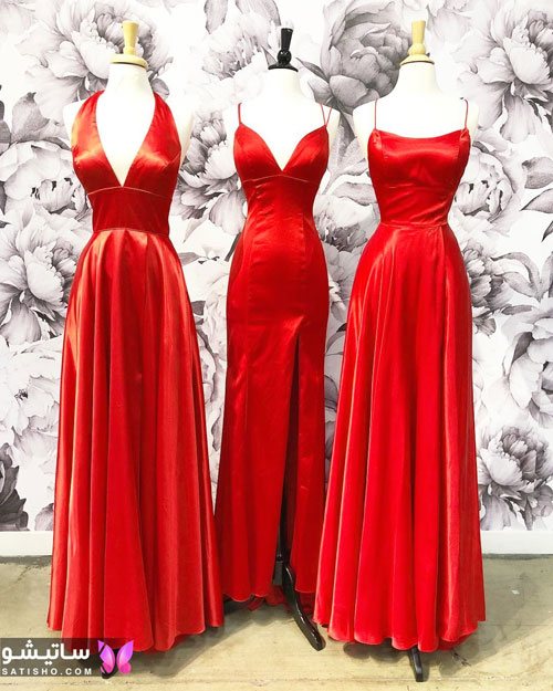 لباس مجلسی قرمز رنگ