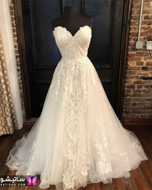 لباس عروس دکلته پرنسسی 2020