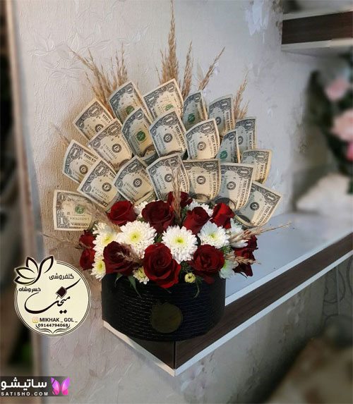 تزیین پول عیدی به شکل باکس گل