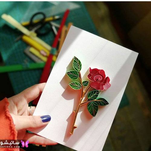 طرح گل مناسب برای هنر ملیله کاغذی