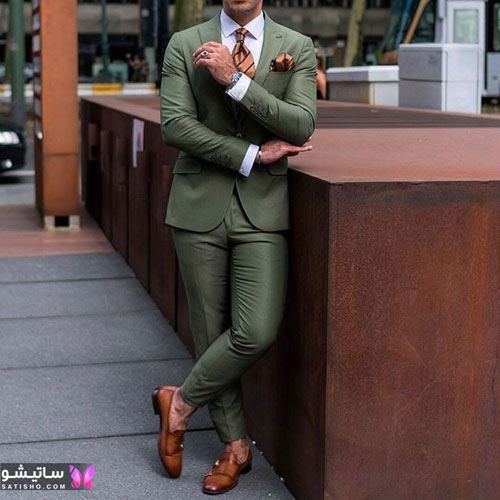 مدل کت و شلوار مردانه رنگ روشن