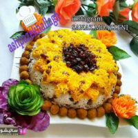تزیین و دیزاین عدس پلو مجلسی