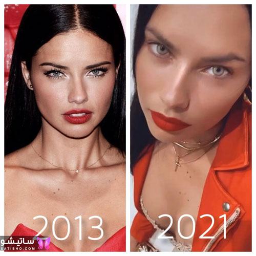 مقایسه آرایش ادریانا لیما از سال 2013