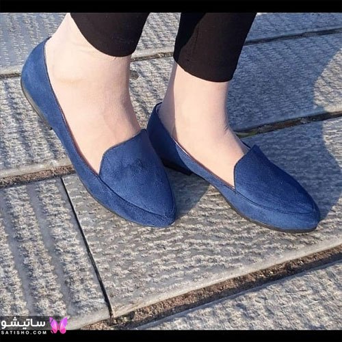 عکس کفش دخترانه جدید آبی رنگ