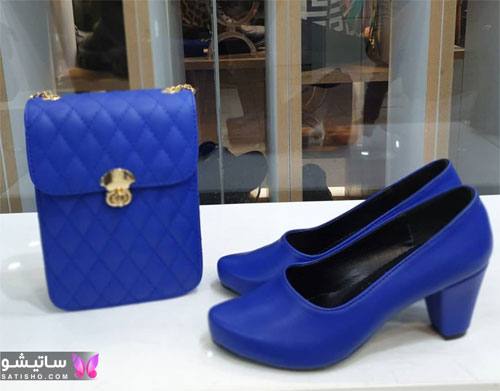 عکس کفش دخترانه جدید 1400 آبی رنگ