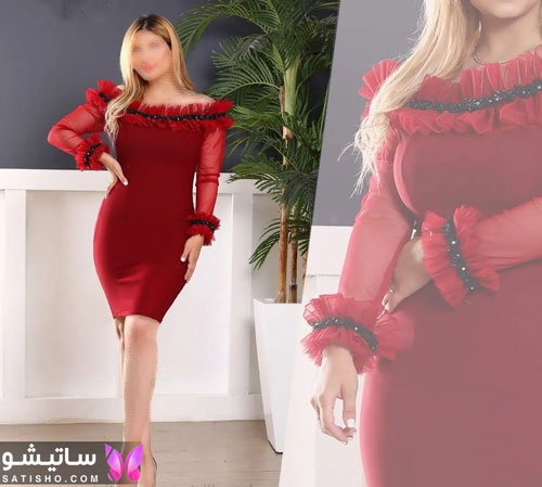 مدل لباس مجلسی قرمز کوتاه جدید (دخترانه و زنانه)