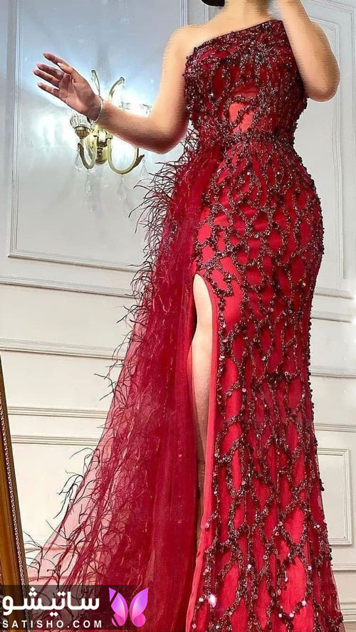 ۴۰ مدل لباس مجلسی قرمز بلند ۲۰۲۲