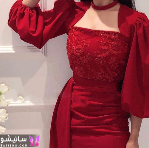 مدل لباس مجلسی قرمز کوتاه جدید (دخترانه و زنانه)