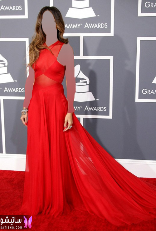 لباس مجلسی توری قرمز