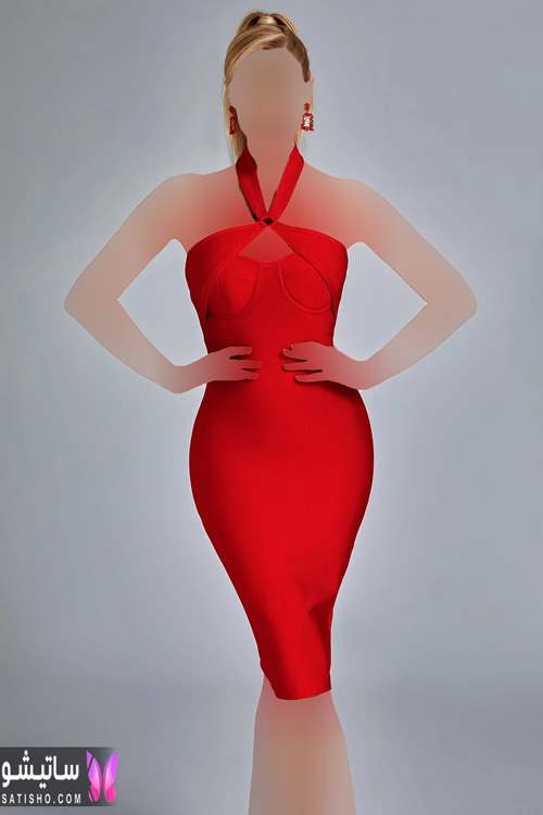 مدل لباس مجلسی کوتاه قرمز 