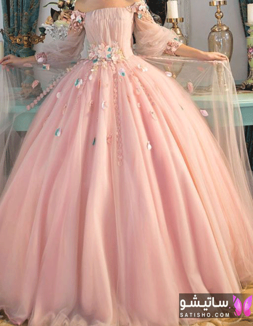 لباس پرنسسی دخترانه صورتی
