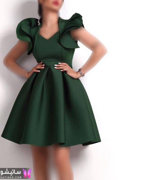 لباس مجلسی دخترانه سبز
