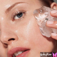 ماساژ صورت با یخ