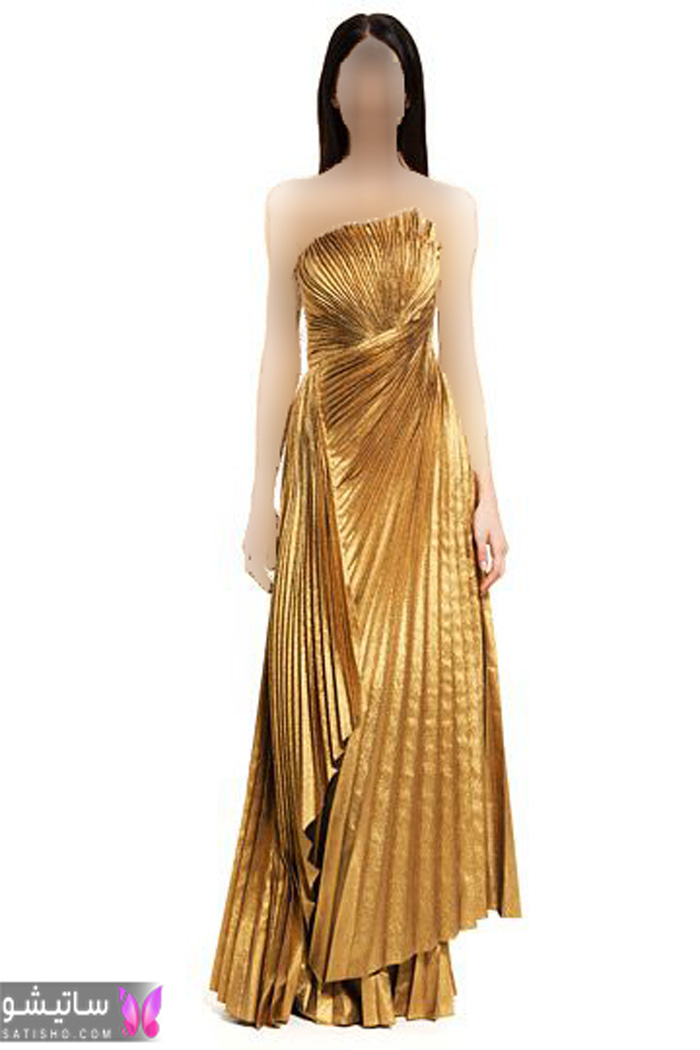 مدل لباس مجلسی طلایی جدید و شیک - ۲۰۲۲