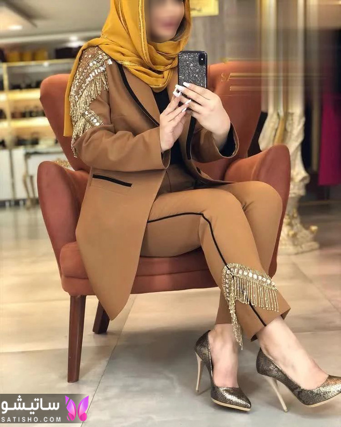 مدل مانتو جواهر دوزی در اینستاگرام