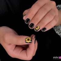 ایده طراحی گل روی ناخن