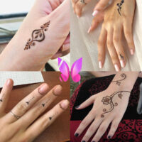 نقش حنا ساده – جدیدترین ایده های طرح حنا ساده روی دست، پا و بدن